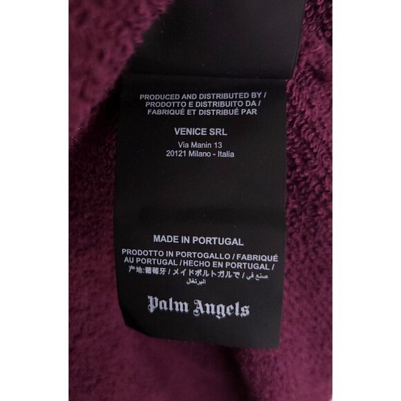 Palm Angels Teddy Bear Print Sweatshirt L Mens Plum - Picture 15 of 16